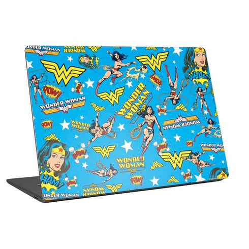 DC Comics Wonder Woman Action pose pattern Universal Laptop 12in (9.8 x 6.8in) Skin